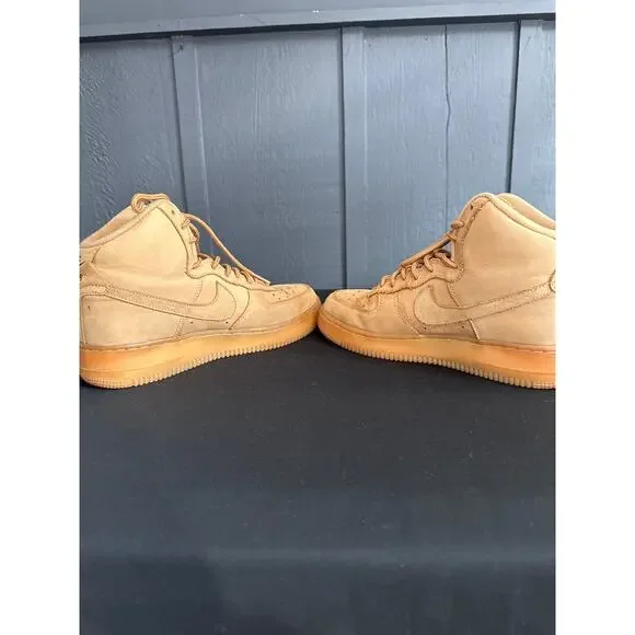 Nie Air Force 1 High Top in Wheat Gum Sole Youth Size 6Y - Picture 8 of 12